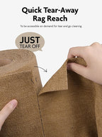 Microfiber Cleaning Cloth Roll -40 Pack, Tear Away Microfiber Towels, 12" x 12", Reusable, Washable, Scratch Free, Ultra Absorbent for All-Around Cleaning Supplies (TAN)