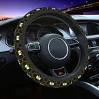 Bee Bee Keeper Cute Mini Yellow Honey Steering Wheel Cover Car Accessories Cute for Women Girls Girly Universal 15 Inch Neoprene Auto Interior Decor Anti Slip Car Truck Protector
