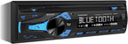 XDM280BT Single-DIN in-Dash CD Receiver with Bluetooth, Blue, 2.07x2.37x5.18 inches