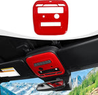 for Bronco Front Reading Light Panel Trim Cover Compatible with 2021-2025 Ford Bronco Interior Accessories 2-Door 4-Door, Red (with AUX Switches)