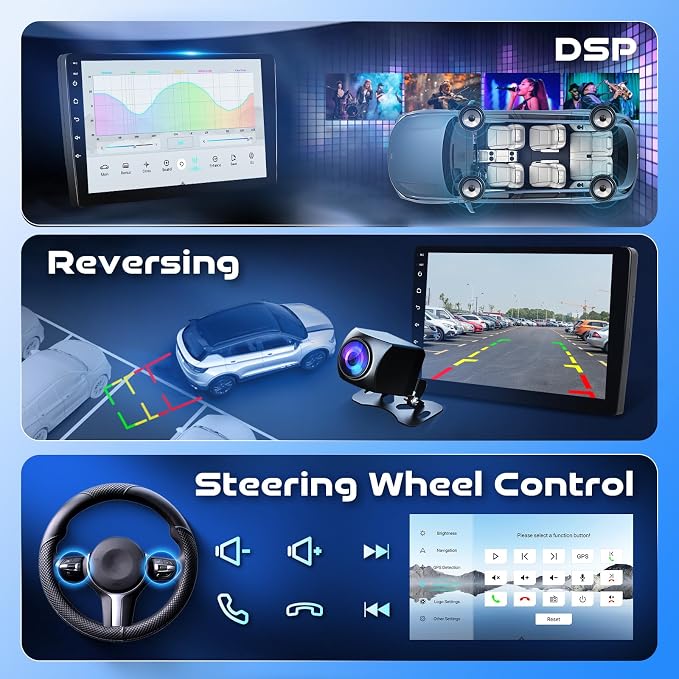 8Core 4G 64G for Honda Civic 2006 2007 2008 2009 2010 2011 Car Stereo Qual-comm Snapdragon chip, Wireless CarPlay Android Auto, 5GHz WiFi GPS, 3 Plit Screen, 3D car Model, + AHD Backup Camera