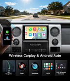 Car Radio Stereo for Ford F150 09-14, Wireless CarPlay & Android Auto | 9-inch IPS HD touchscreen,64G storage, 5G WiFi GPS, Bluetooth FM AM SWC, plug-and-play, 1080P backup camera