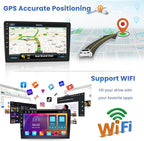 5Ghz WiFi [2G+64G] Android 15 Car Radio for Jeep Compass Patriot 2010-2016 Car Stereo with Wireless Carplay/Android Auto, 10 Inch HD Touch Screen with GPS Bluetooth FM/RDS EQ SWC Backup Camera MIC