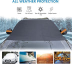 Windshield Cover for Ice and Snow, Car Windshield Snow Cover with Side Mirrors Cover, Thicken Winter Windshield Covers Waterproof Outdoor Covers Fits Most Cars SUVs and Vans (75"x47")