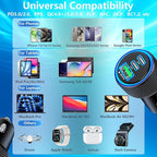 USB C Car Charger, 2Pack 3-Port 67W Dual PD USB-C&USB-A Car Power Cigarette Lighter USB Charger 3 in 1 PD/QC Type C Fast Car Charge for iPhone 17 17 Pro Max 16 15 14 13 12/Galaxy S26 S25/Pixel