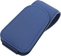 Sunglass Holder for Car Visor Sunglasses Clip Magnetic Leather Glasses Eyeglass Holder Truck Car Interior Accessories Universal for Woman Man -Blue