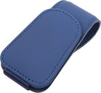Sunglass Holder for Car Visor Sunglasses Clip Magnetic Leather Glasses Eyeglass Holder Truck Car Interior Accessories Universal for Woman Man -Blue