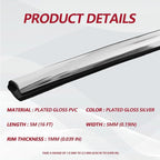 16FT (5M) Car Door Edge Protector, Universal U Shape Trim Molding Rubber Seal Protector with Fits Most Cars (Silver)