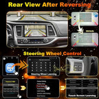 4Core 64GB 5GWiFi Upgrade Car Radio Stereo for Toyota Highlander 2014-2019, 10.1Inch Wireless CarPlay Touch Screen Android Auto Head Unit Radio with Bluetooth Backup Camera GPS Navigation DSP SWC FM