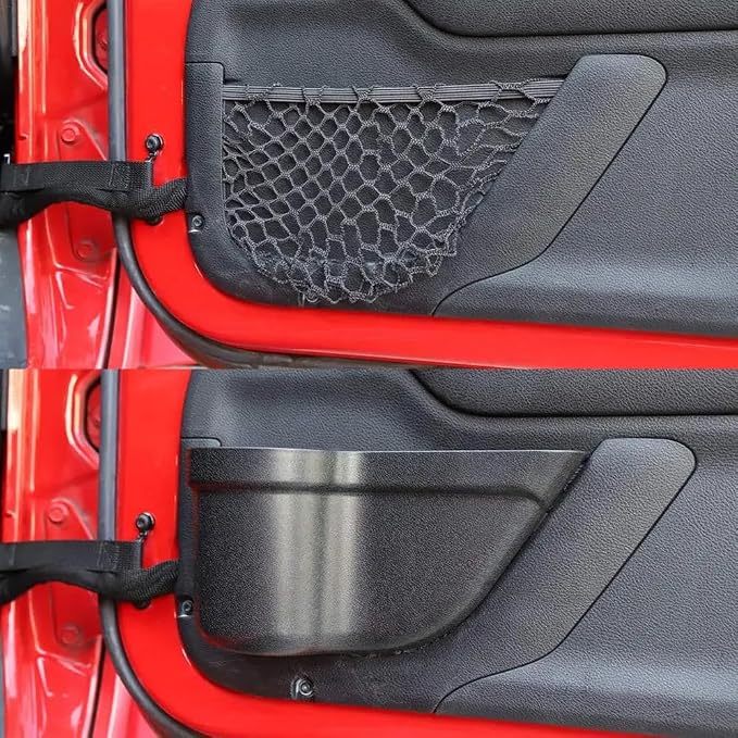 Front Door Side Insert Storage Pockets Box Compatible For Jeep Wrangler JK JKU 2/4 Door 2011-2018