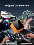 Aimoon 2026 Upgraded Wireless CarPlay Adapter for iPhone＆Android, Car Play Mini Wired to Wireless Adapter for CarPlay ＆Android Auto Plug and Play Stable Connection & No Latency for iPhone iOS 10+