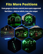 74 Led Bulb Dash Lights Super Bright T5 2721 37 86 286 Wedge PC74 Twist Socket Automotive Instrument Panel Gauge Light Kits Cluster Shift Indicator Interior Bulbs Green Pack of 20
