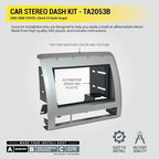 TA2053B Double DIN Radio Install Dash Kit Compatible with Select 2005-2008 Toyota Tacoma - Aftermarket Car Stereo Installation Kit - See Fit Guide in Images to Verify Vehicle Compatibility