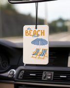 Coastal Beach Car Air Freshener 4 Pcs Coconut Scented, Nautical Seagrass Starfish Ocean Car Accessories Mirror Decor for Women, Blue Beachy Hanging Air Freshener for Cars Closet Drawer Books