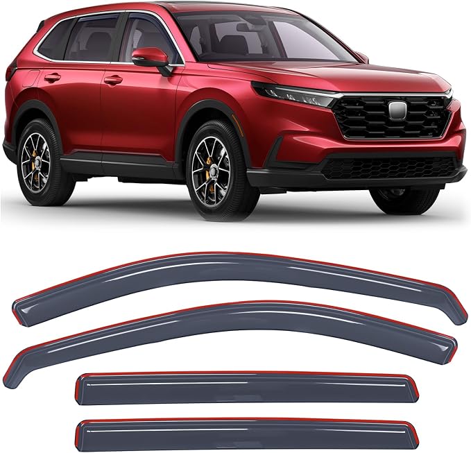 in Channel Rain Guard for Honda CR-V (CRV) 2023 2024 2025 2026, Window Deflectors Window Visors Rain Sun Wind Guards Shade Deflectors for Cars, Light Smoky Blue, 4PCS