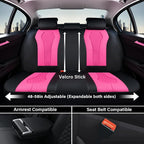 Seat Covers, Car Seat Covers Full Set, Rose Car Seat Cover, Driver Seat Covers Front Seats Rear Seat Cover, Luxury Car Seat Cushion,Leather Seat Cover Seat Protector Fit for Most Cars