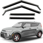 GrandWheel Window Deflectors Smoke Tinted in-Channel Side Window Vent Visor Deflectors Rain Guards Compatible with Kia Soul 2020-2026 - 4pcs. GW0791