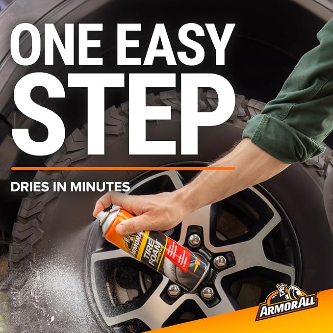 Tire Foam, Tire Cleaner Spray for Cars, Trucks, Motorcycles, 20 Oz Each, 1.25 Pound (Pack of 2)
