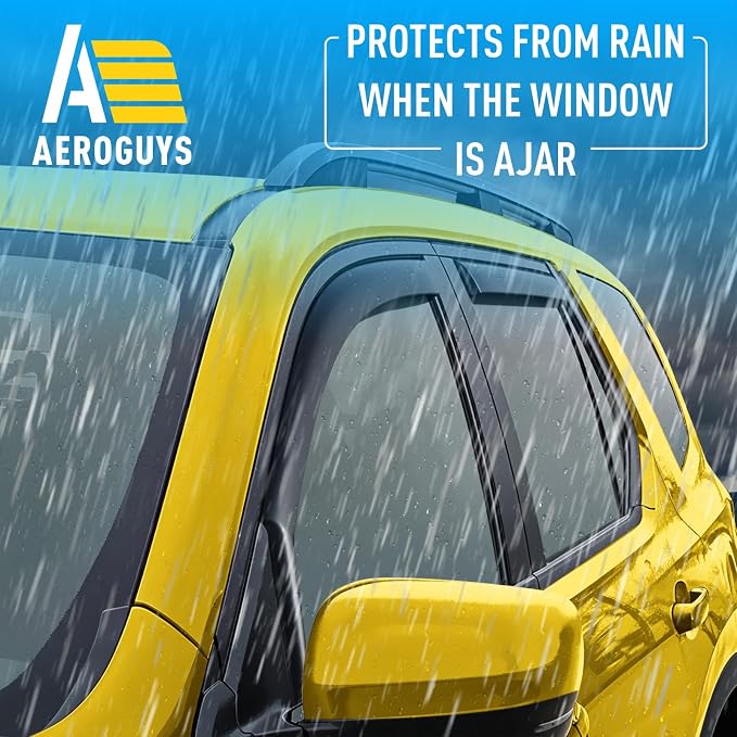 Extra Durable Window Deflectors in-Channel Window Visors Rain Guards Fit for Honda Pilot 2023-2026, Sun Visors, Wind Vent for Shades, Exterior Car Accessories - 4 pcs. AG0973
