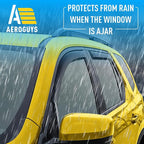 Extra Durable Window Deflectors in-Channel Window Visors Rain Guards Fit for Honda Pilot 2023-2026, Sun Visors, Wind Vent for Shades, Exterior Car Accessories - 4 pcs. AG0973