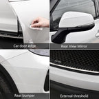 Car Door Edge Guards Door Sill Protector, 2.7In x 19.7Ft 5D Carbon Fiber Car Wrap Film, Vinyl Automotive Wrap Film Anti-Collision Fits for Most Car (Transparent)