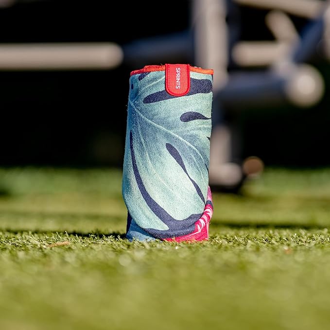 Athletic Running Towel, Full-Sized, Car Seat Cover - Moisture Wicking (Flamingos)