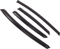 WD2-437 Dark Smoke 4 Pcs Set Window Visor (Outside Mount) Deflector Rain Guard Compatible with 2010-2015 Toyota Prius