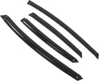 WD2-437 Dark Smoke 4 Pcs Set Window Visor (Outside Mount) Deflector Rain Guard Compatible with 2010-2015 Toyota Prius