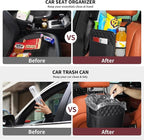 Car Seat Back Organizer, Waterproof Car Backseat Organizer with Cup Holders Large Capacity Hanging Car Storage Bag for Phones Documents Cups Bottle Travel Compatible with Most Vehicles