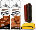 Leather Cleaner and Conditioner Kit, Car Leather Care Set with Horsehair Cleaning Brush, Deep Cleans, Conditions and Restores Car Interiors, Furniture, Shoes, Boots, Bags & Apparel