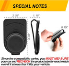 Sunglass Holder for Car Visor, Magnet Adsorbed Sunglasses Holder for Car Accessories Parts, Leather Car Sunglass Holder, Car Visor Sunglasses Clip for Glasses Cards (2PCS, Black)