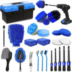 27Pcs Car Detailing Kit, Car Cleaning Kit, Car Detailing Brush Set, Drill Brush Set, Car Detailing Brushes, Car Wash Kit, Car Accessories, Car Cleaning Supplies for Interior, Exterior, Wheels