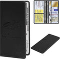 Car Registration & Insurance Card Holder Leather Auto Glove Box Organizer Document Wallet with Magnetic Shut