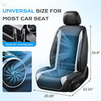 Coverado Ventilated Cooling Car Seat Cushion, 2026 Enhanced 12V-24V Fast Cool System, Cooled Seat Cover Universal for Car Sedan SUV Truck, Classic Gray