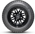 10 inch Golf Cart Wheel Tire Combo Kit, RT103 Gloss Black 10x7 Rim 205/50-10 Low Profile Tire, No Lift Kit Required, Fits Club Car Precedent EZGO TXT RXV Yamaha G1-G29, One Single