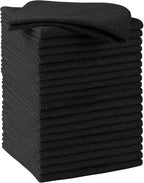 Black Microfiber Cleaning Cloths, 20 Pack Cleaning Rags - Lint Free & Scratch-Free Microfiber Towels for Cars, House & Kitchen, Absorbent Cleaning Towels, 11.5 x 11.5 Inch