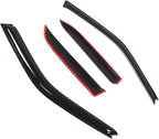 WD2-354 Dark Smoke 4 Pcs Set Window Visor (Outside Mount) Deflector Rain Guard Compatible with 1991-1994 Nissan Sentra