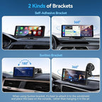 Portable Carplay Screen for Car, 10" Wireless Carplay Car Stereo & Android Auto, OTA Updates, Car Play Touchscreen with 1080P Backup Camera,GPS Navigation,Voice Control,5.0 Bluetooth (10inch)