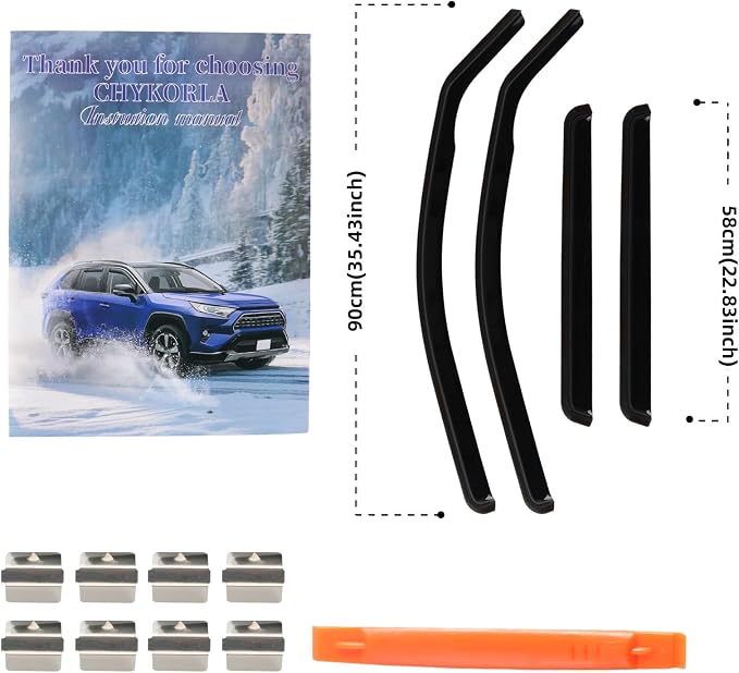 4PCS in-Channel Rain Guards Fit for Ford Maverick 2022 2023 2024 2025 2026, Front and Rear Window Visors Wind Deflectors, Vent Shade Weather Shield for 2022-2026 Maverick Accessories