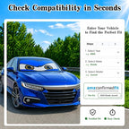 Car Windshield Sun Shade, Universal Fit Midsized Sedan SUV, Monster Blue | 63 x 31.5" Windshield Cover, Foldable Front Window Sunshade, UV Heat Protection, Cute Eyes Series