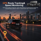 Dash Cam 360° View 4 Channel Car Camera, Front Rear Left Right 4 Way Recording, GPS WiFi APP Control, G-Sensor 24H Parking Mode, IR Night Vision WDR Wide Angle, Free 128G TF Card Included