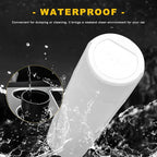 Car Trash Can Bin with Lid, Leakproof Portable Garbage Trash Bin Mini Cup Holder Organizer, Automotive Interior Dustbin Multipurpose Storage Container for Car Home Office (White)