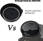 Car Cup Coaster Universal Non-Slip Cup Holders Bling Crystal Rhinestone Car Interior Accessories 4 Pack Black