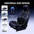 Upgraded Cooling Car Seat Cover with 3-Second Fast Cooling, Cooling Seat Covers for Cars, Cooling Car Seat Cushion, 12V–24V for Car SUV Truck RV, Best Gift for Drivers (Black)