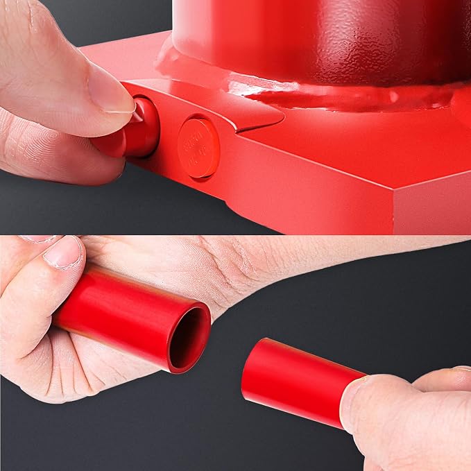 8 Ton / 16000 lbs Lifting Automotive Welded Hydraulic Bottle Jack for Car SUV Pickup Truck, Auto Repair, with Manual Handle & Carrying Storage Case, Red
