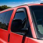 Voron Glass in-Channel Extra Durable Rain Guards for Chevrolet (Chevy) Express Van 1996-2026/GMC Savana 1996-2026, Window Deflectors, Vent Window Visors, 2 Pieces - 210217