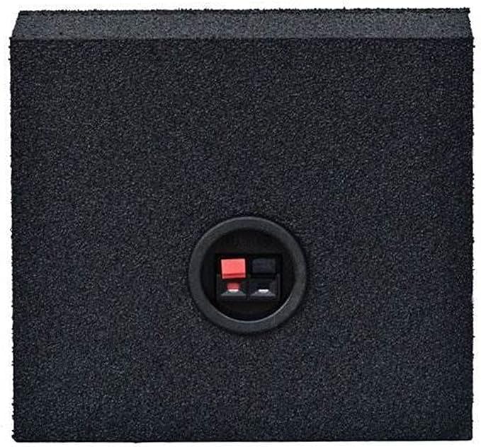 QBomb QBTW6.5 Single 6.50 Inch Heavy Duty MDF Material Car Audio Speaker Enclosure Boxes with Bedliner Spray Coating Finish, 2 Pack