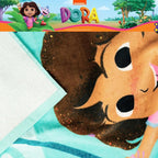 Dora The Explorer Kids Super Soft Cotton Bath/Pool/Beach Towel, 58 in x 28 in, (Offically Licensed Product) by