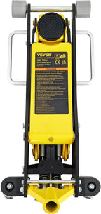 3 Ton Low Profile Aluminum & Steel Racing Floor Jack | Dual Pistons Quick Lift Pump, Sport Utility Vehicle, Lifting Range 3-6/11"-19-11/16", Yellow & Black