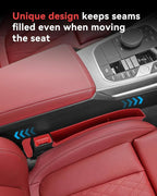 Car Seat Gap Filler, Seat Gap Organizer with Phone Holder, Car Seat Accessories, Car Organizer Fit SUV Truck-2PCS Red